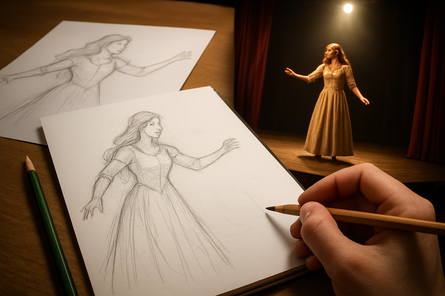 From Sketch to Stage: Examining the Creative Process Through Drafts